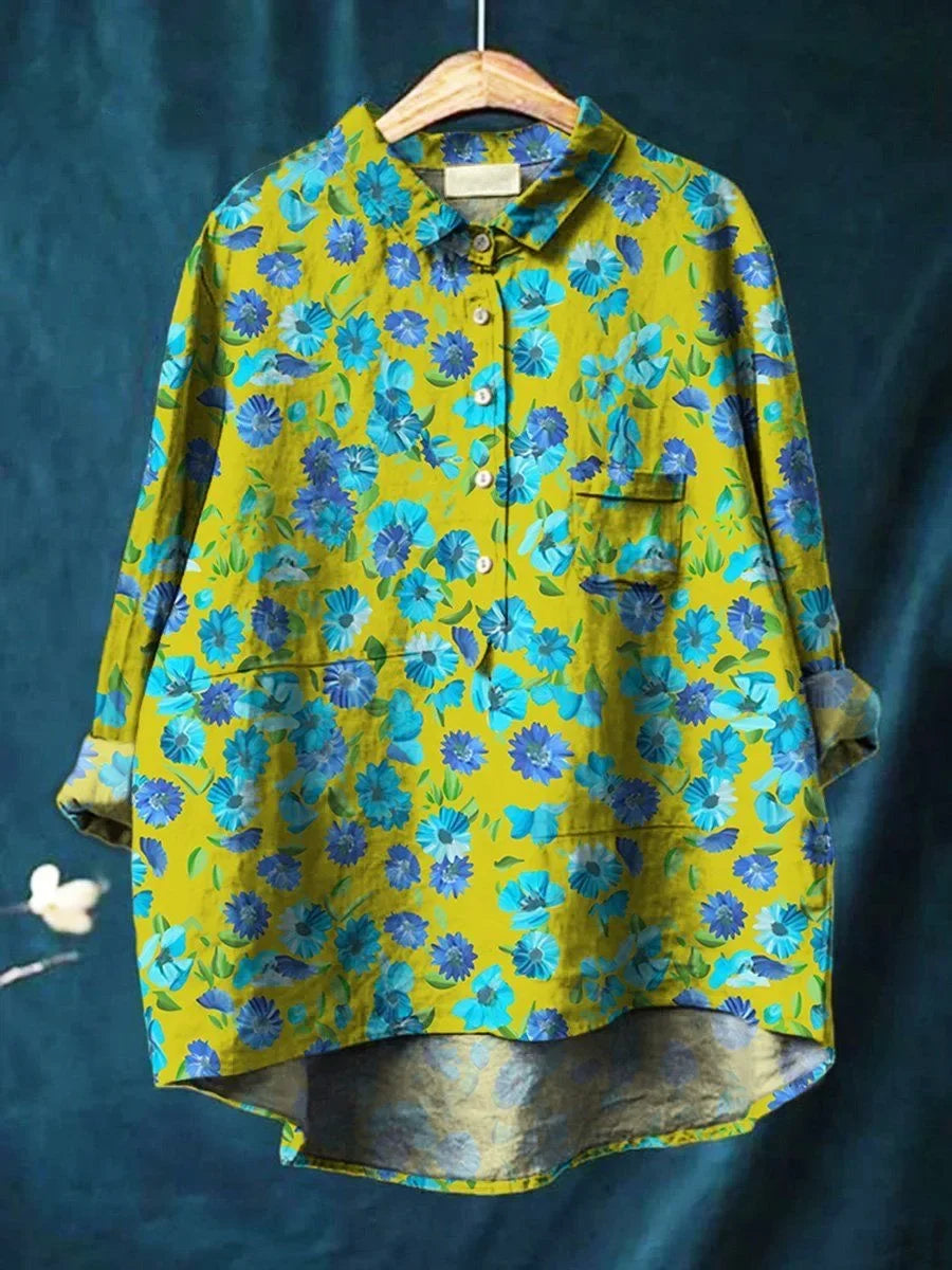 Nanna - Elegante Blusa a Fiori