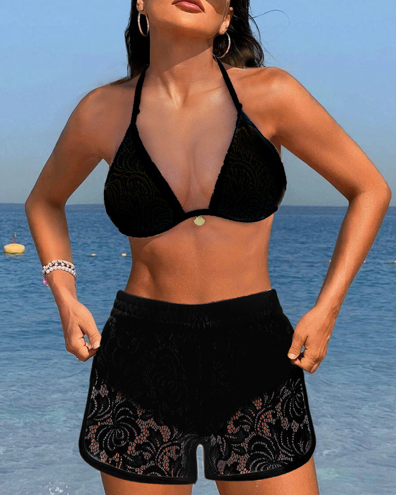 Laluna | Elegante Set Bikini in Pizzo