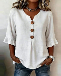 Blusa Ruffle Sophia con Bottoni