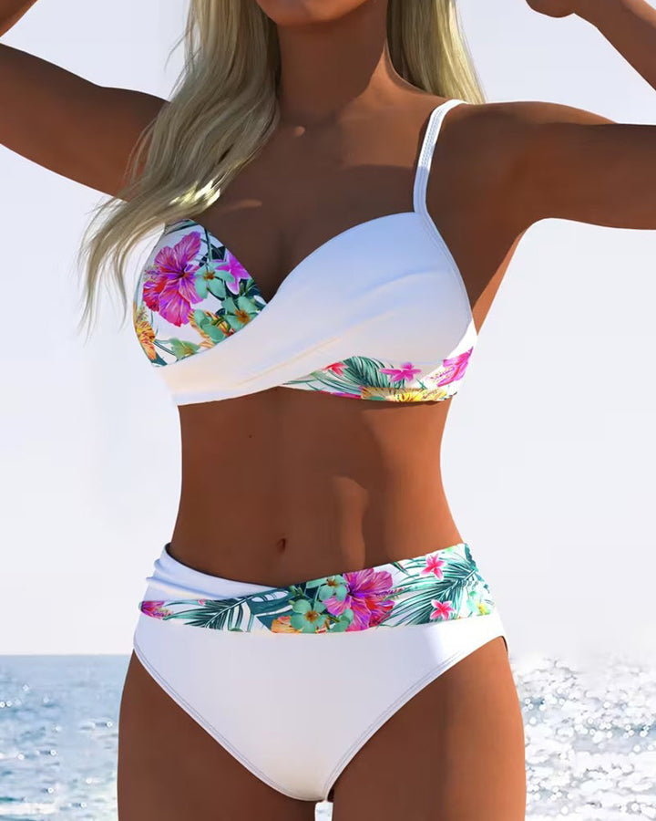 Stile Bikini Bralette Stampato Contrast