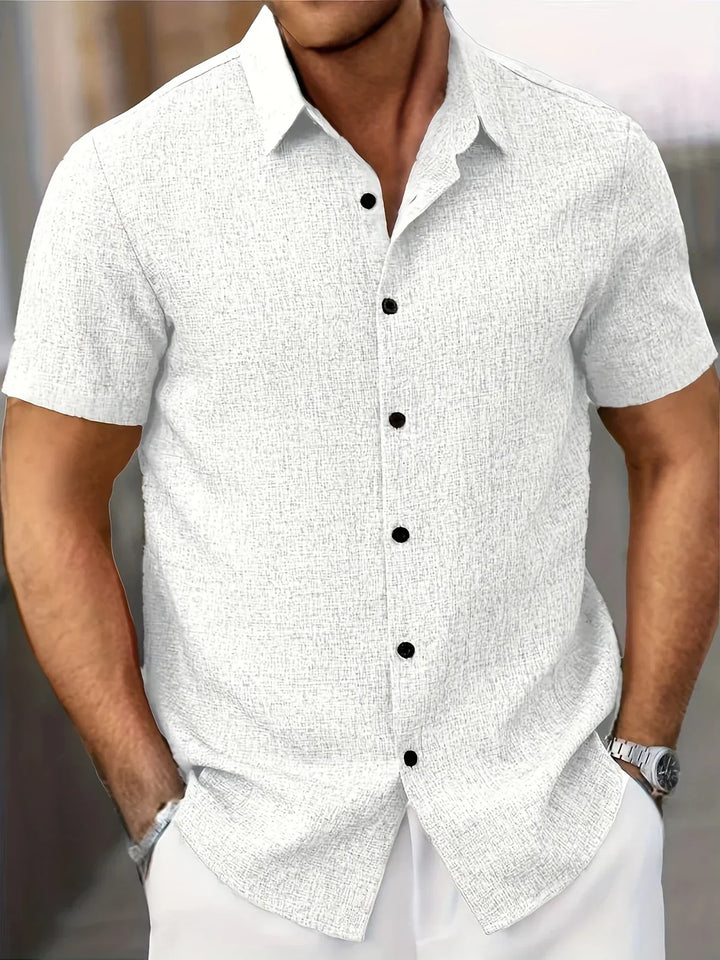 Lenoir™ | Chemise légère à manches courtes en mélange de lin