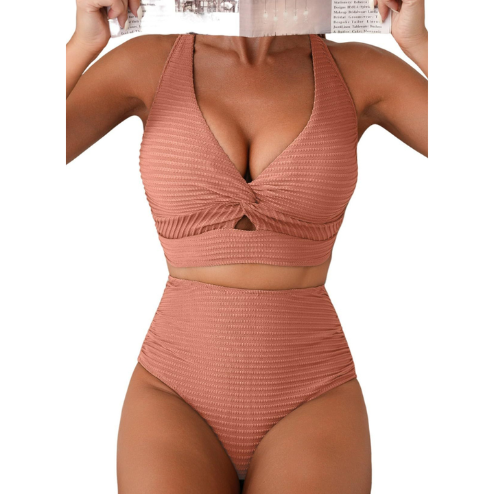 Melanie | Bikini a Righe con Vita Alta