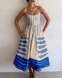 Elowette | Vestito Midi Blue Harbor