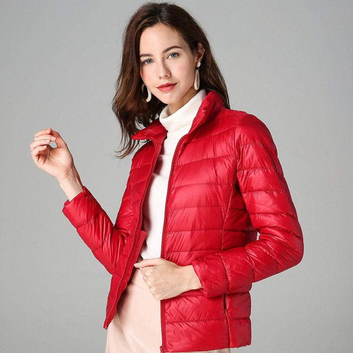 Theresia® | Nuova giacca invernale ultraleggera con piume d'anatra bianche