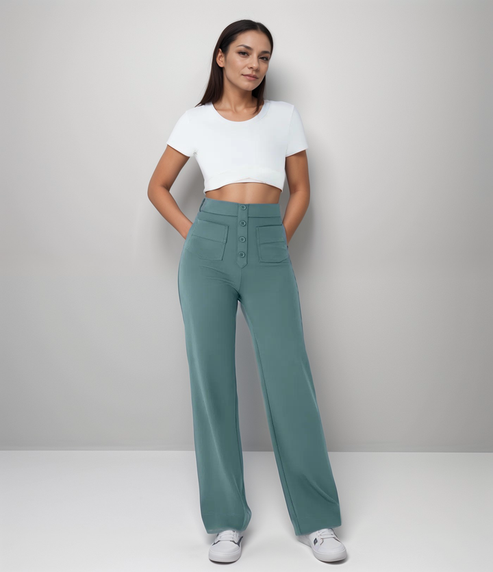 NOMI™ | Pantalone elasticizzato a vita alta | 1+1 GRATIS