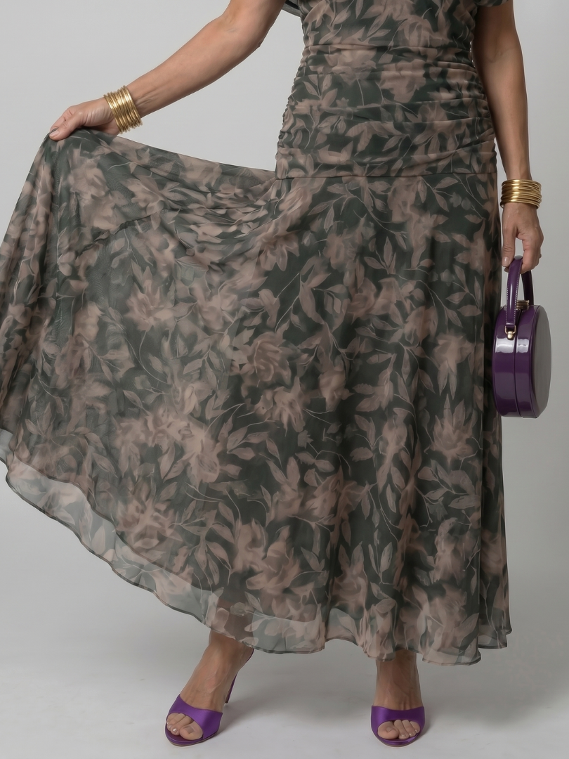 Calen | Vestito Midi Off Shoulder Fluttuante