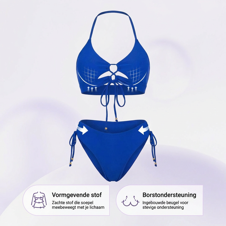 Nadia | Bikini Halter con Chiusura a Laccetto