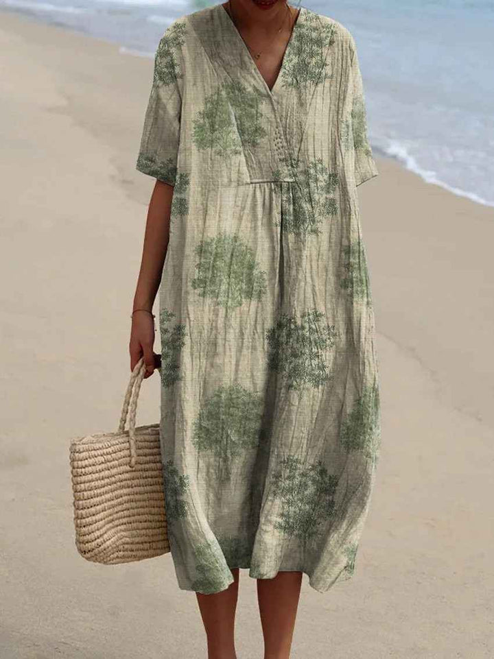 Sammy - Abito Casual Flowy con Stampa Floreale Vintage