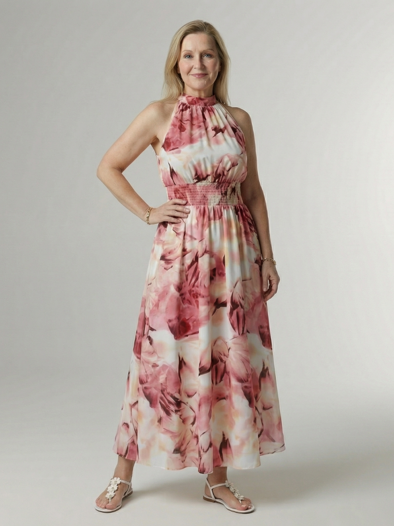 Sylin | Abito Midi con Halter Incrociato