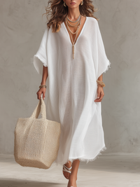 Abito Midi V-Neck Relaxed