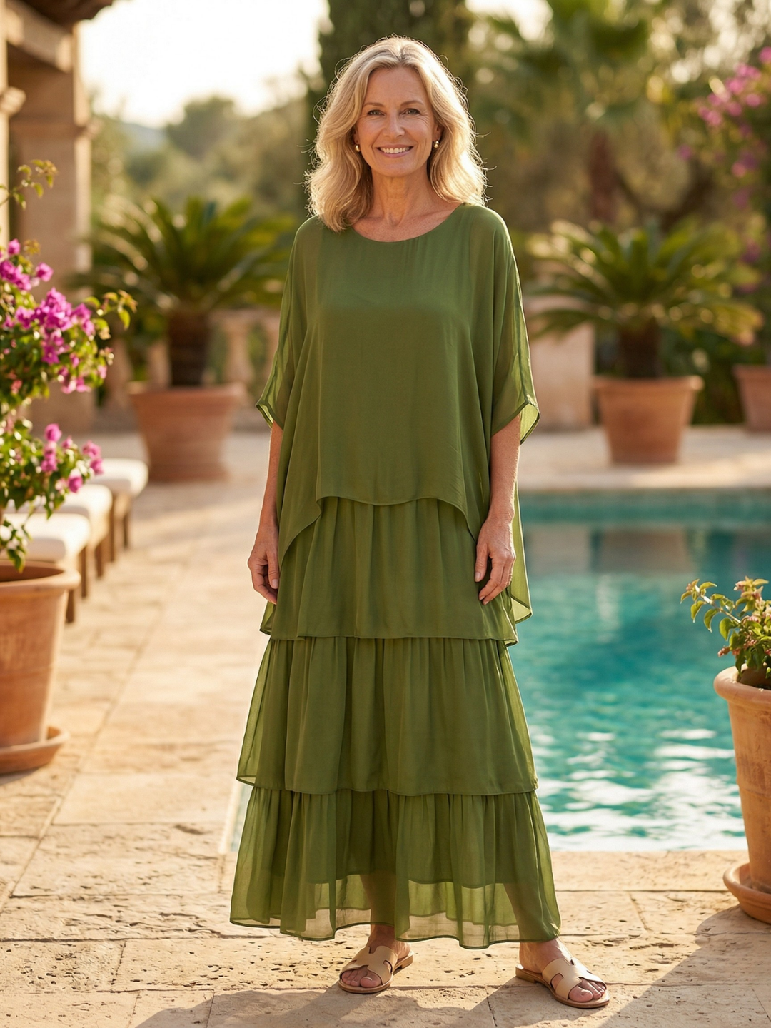 Abito Maxi Fluido Elegante Luna