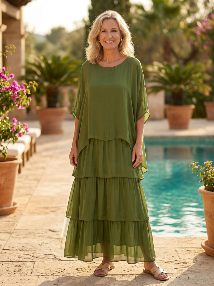 Abito Maxi Fluido Elegante Luna