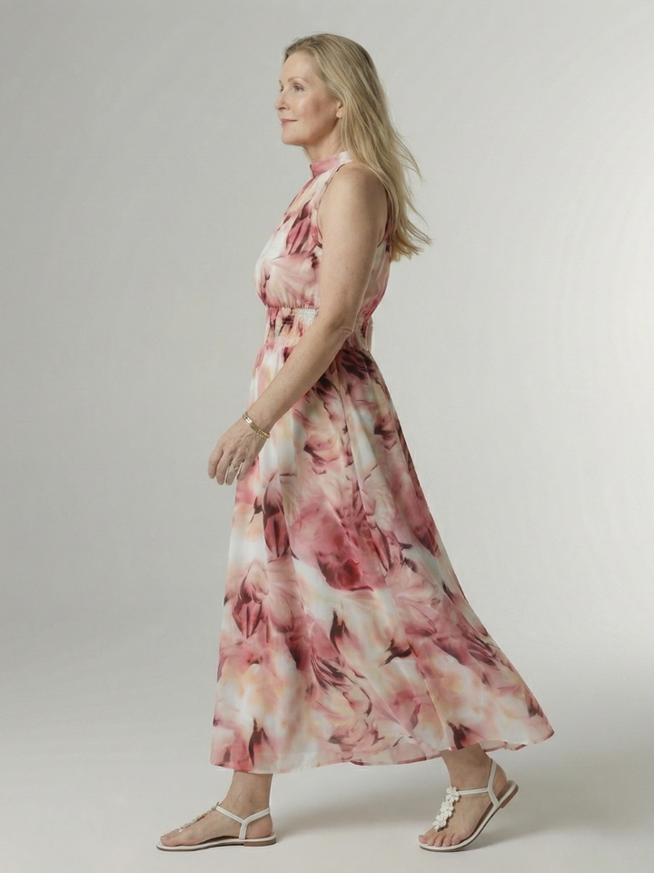 Sylin | Vestito Midi con Spalline Dipinto