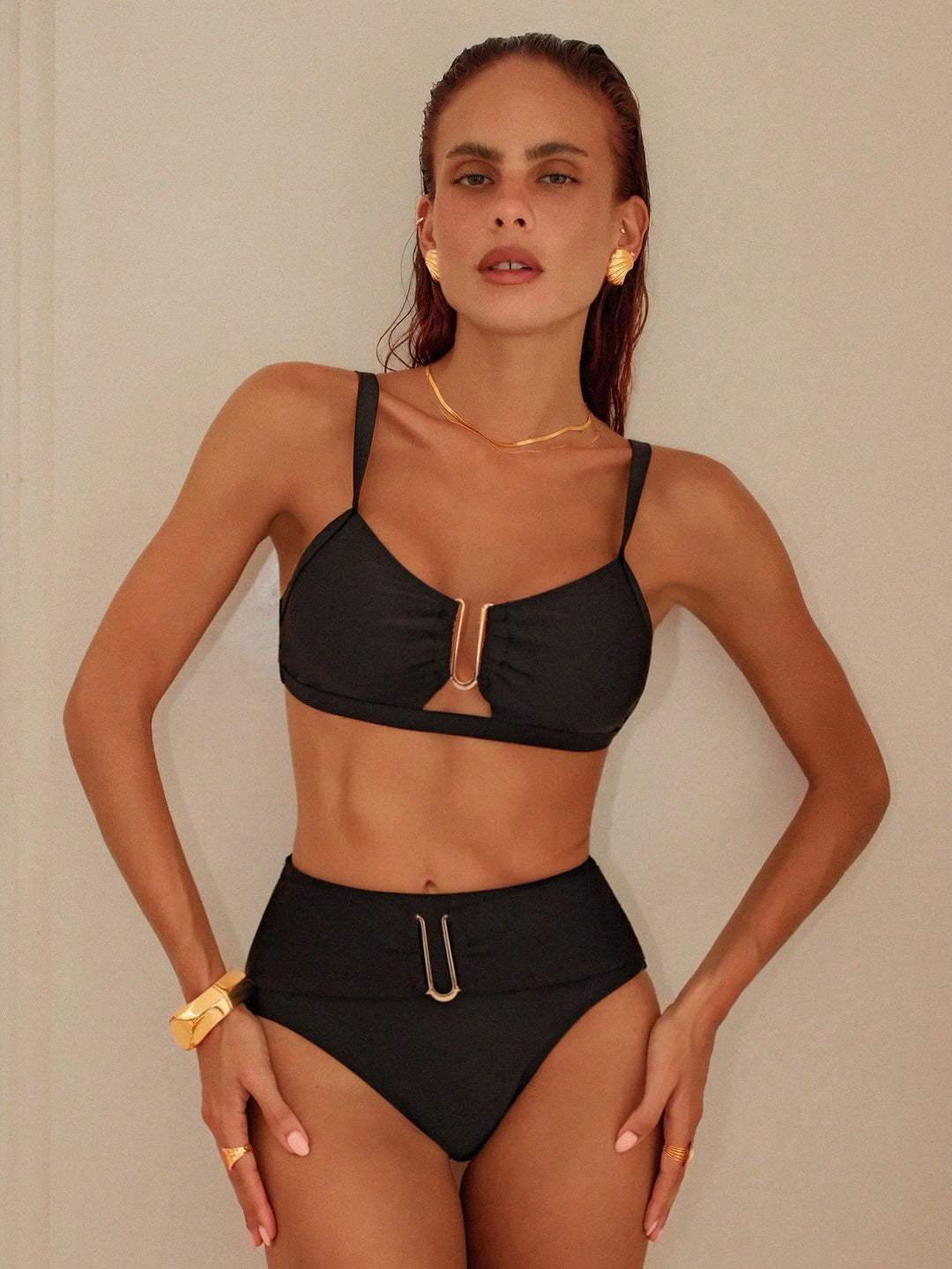 Anne | Bikini con Dettaglio U Dorato