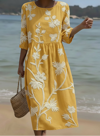 Vestito informale da donna con stampa floreale