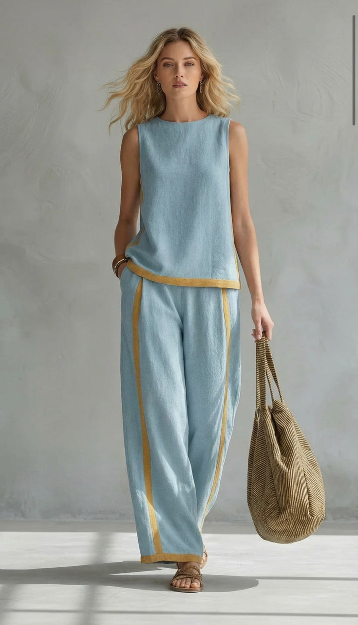 Completo Elegante in Cotone e Lino Leila