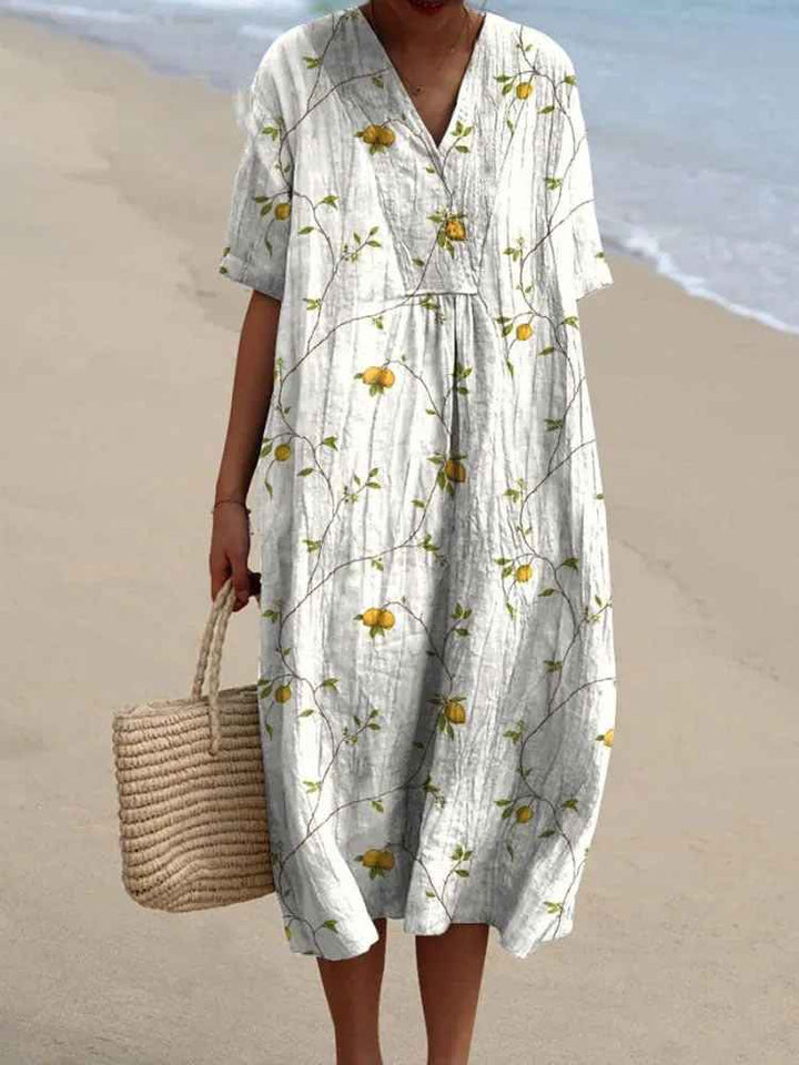 Sammy - Abito Casual Flowy con Stampa Floreale Vintage