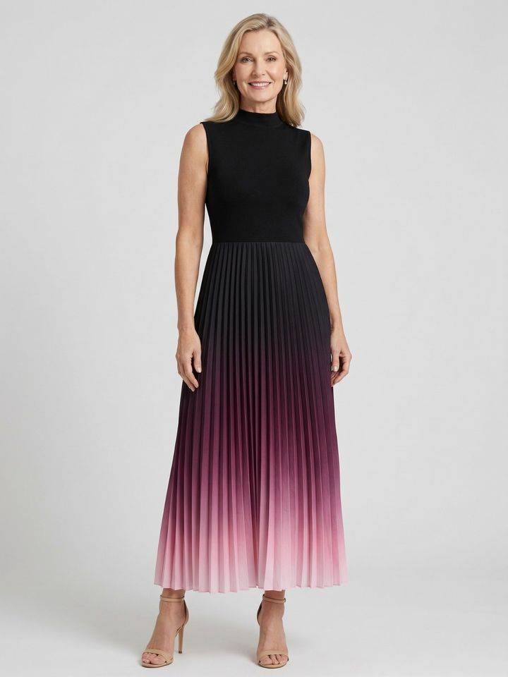 Abito Maxi Plisato Ombre Charlotte