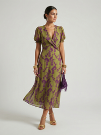 Virel | Abito Midi con Fiori Rilassato