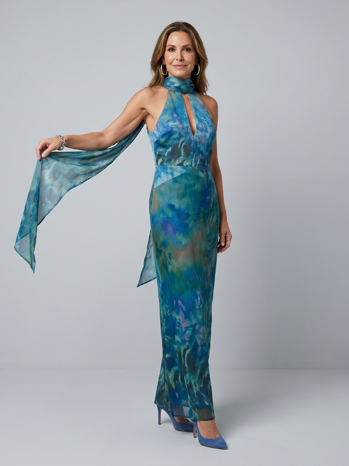 Juniper | Vestito Maxi Senza Maniche con Collo Halter