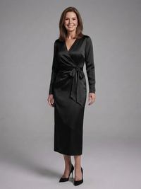 Alouette | Vestito Midi a Manica Lunga con Chiusura Laterale