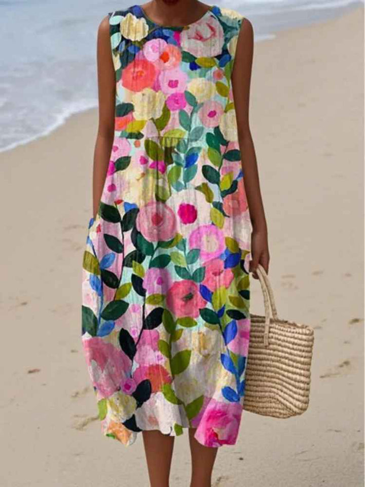 Flora | Vestito Coral Bloom