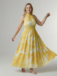 Sylin | Vestito Midi con Spalline Dipinto