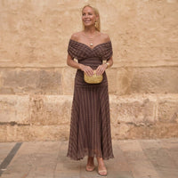 Sienna | Vestito fluido geometrico