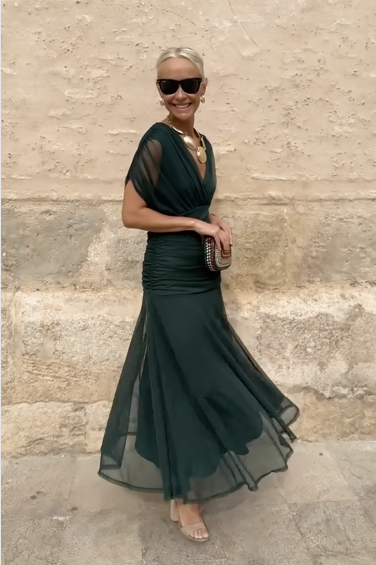 Louise | Vestito Maxi da Festa Elegante con Scollatura a V