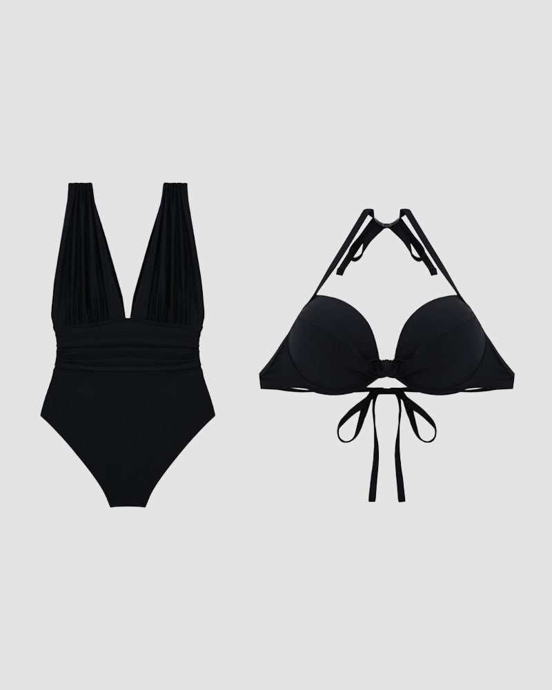Karina | Costume da bagno modellante V con effetto snellente