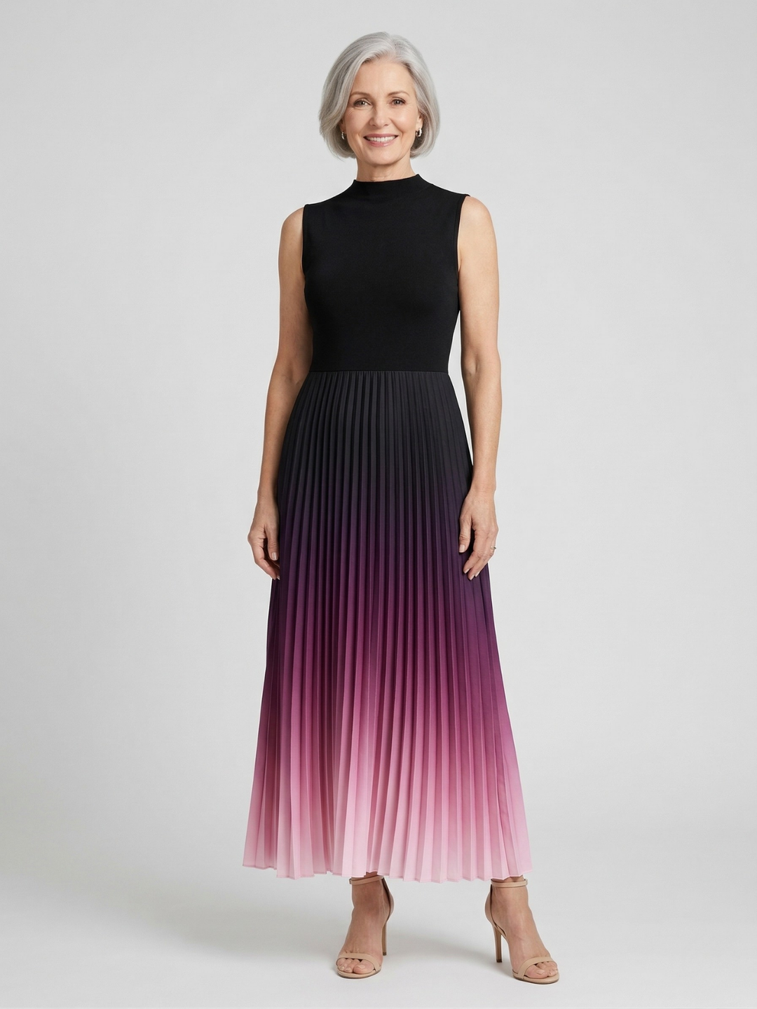Abito Maxi Plisato Ombre Charlotte