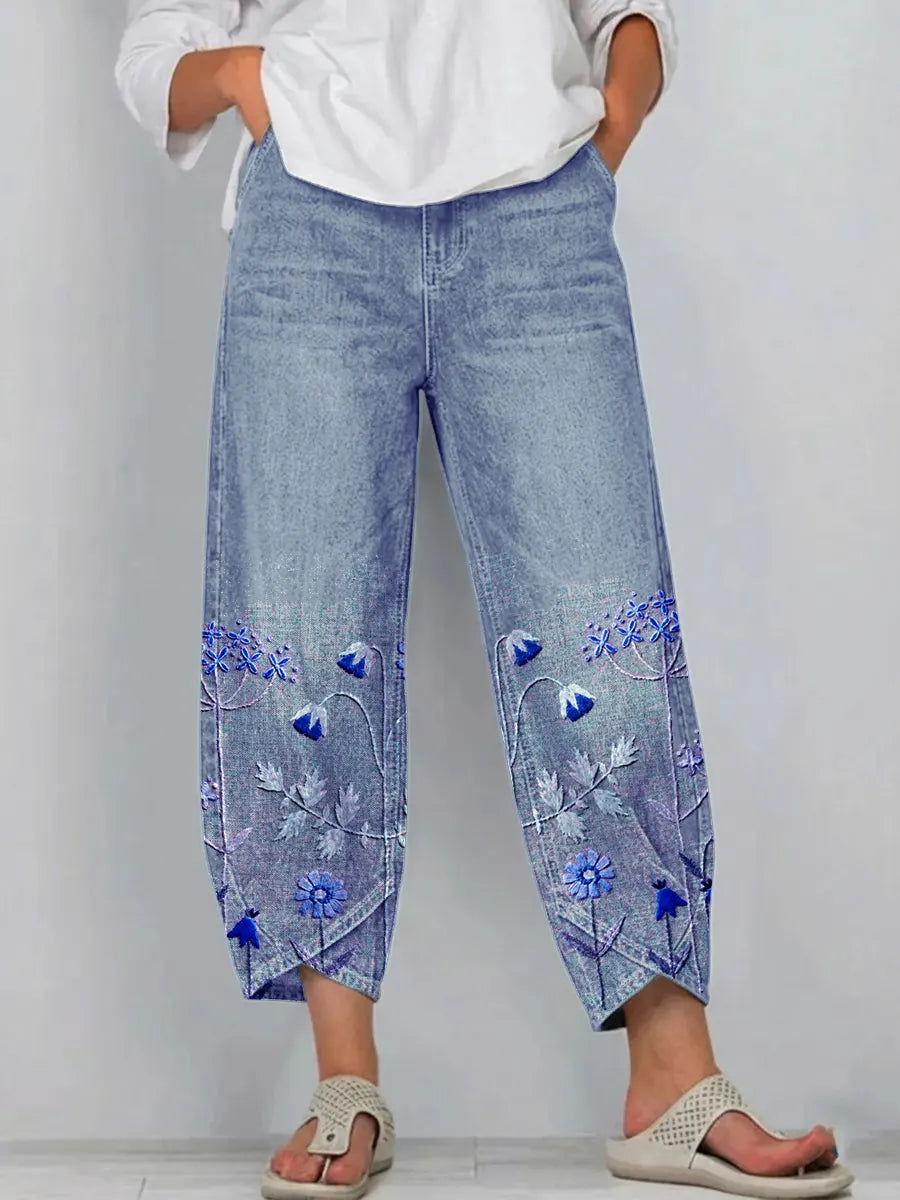Pantaloni Floreali Boho Lucienne