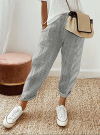 Avery | Pantaloni Lounge a Righe Morbide