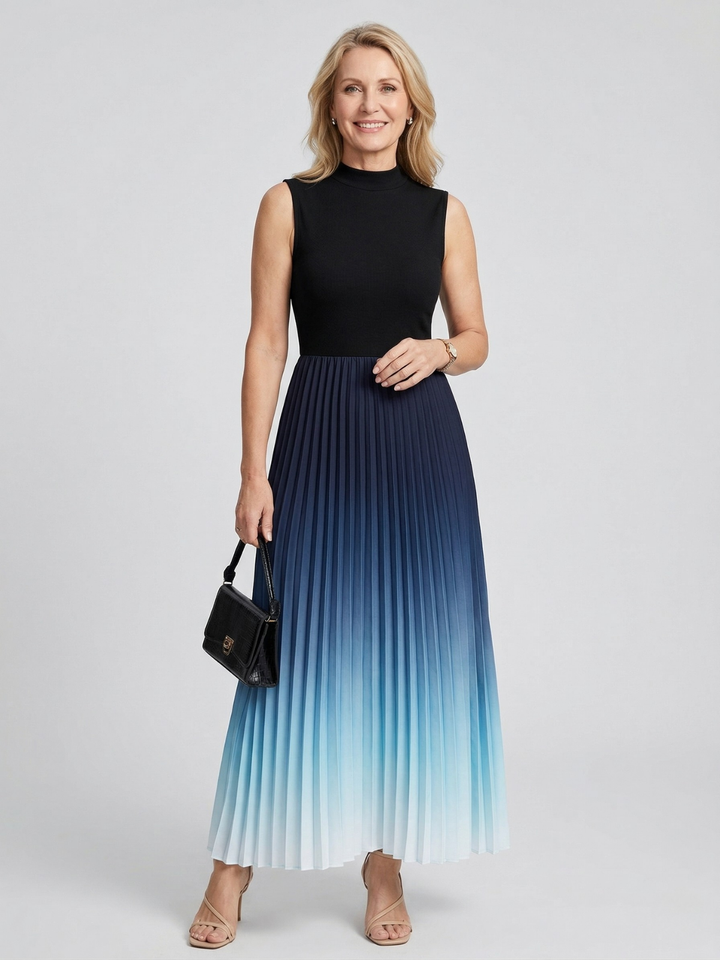 Abito Maxi Plisato Ombre Charlotte