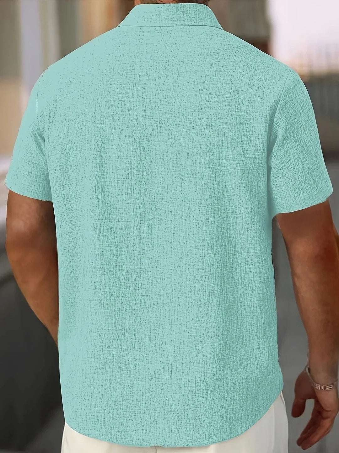 Lenoir™ | Chemise légère à manches courtes en mélange de lin