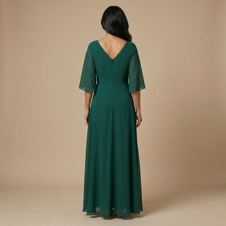 Lucía - Abito in chiffon con scollatura a V