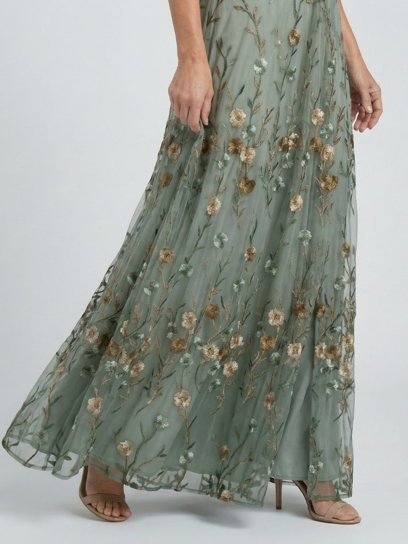 Selora | Vestito Maxi Floreale con Scollo Halter