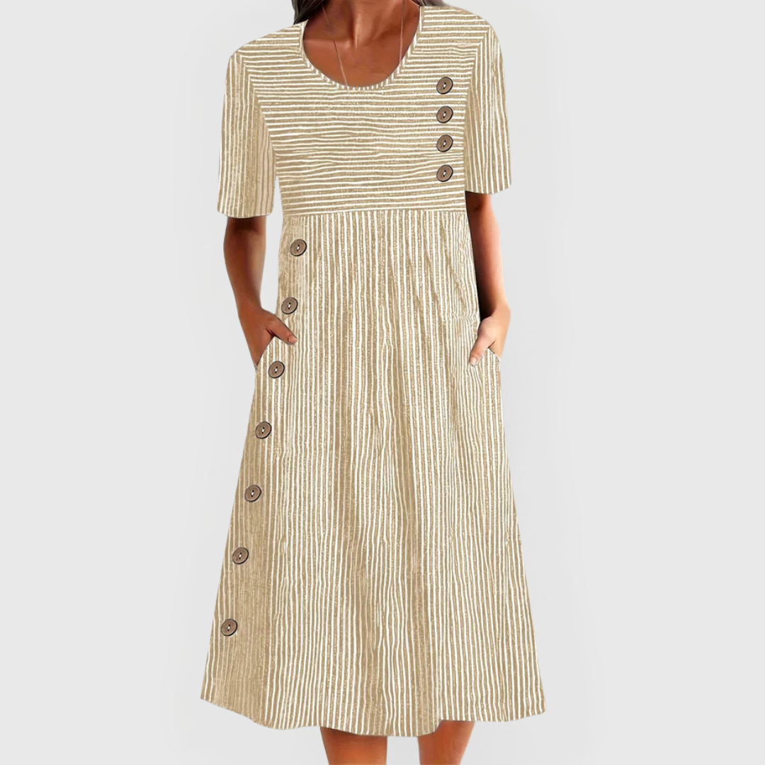 Jarna | Vestito Midi a Righe