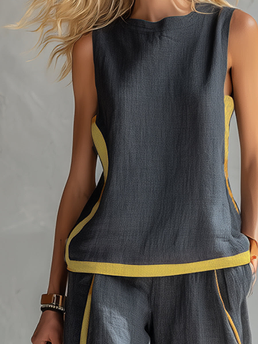 Completo Elegante in Cotone e Lino Leila