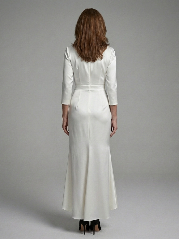 Celestine | Vestito Midi a Manica Lunga con Chiusura Frontale