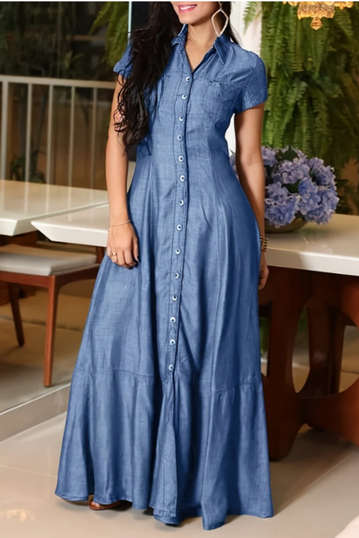 Eliza | Vestito Lungo in Denim