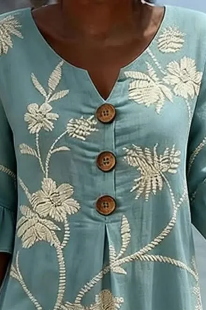 Nemi™ | Elegante Vestito Midi a Fiori
