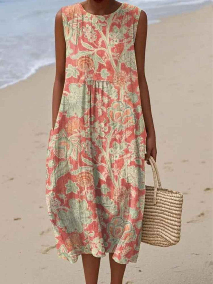 Flora | Vestito Coral Bloom