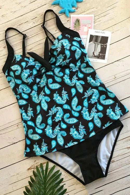 Cascada - Costume intero Paisley che copre la pancia