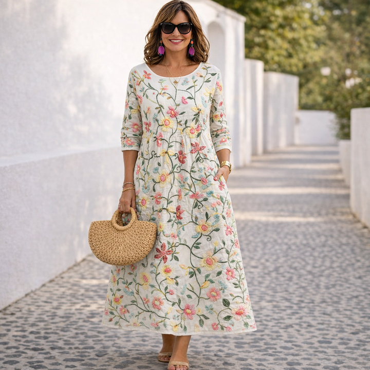 Nelia | Vestito maxi floreale