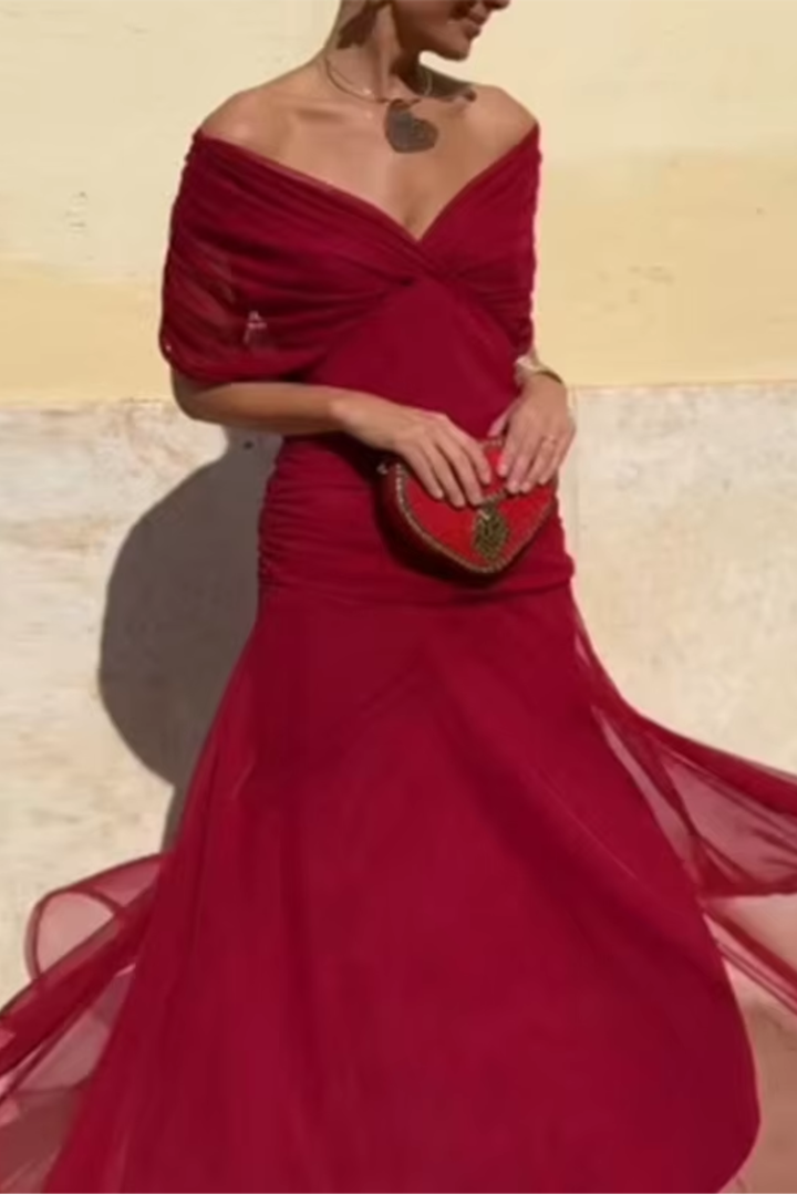 Louise | Abito Maxi da Festa Elegante con Scollatura a V