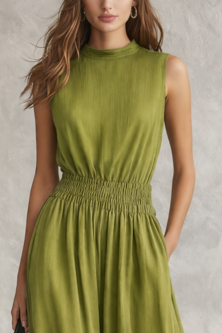Abito Maxi Relaxed Smocked in Vita