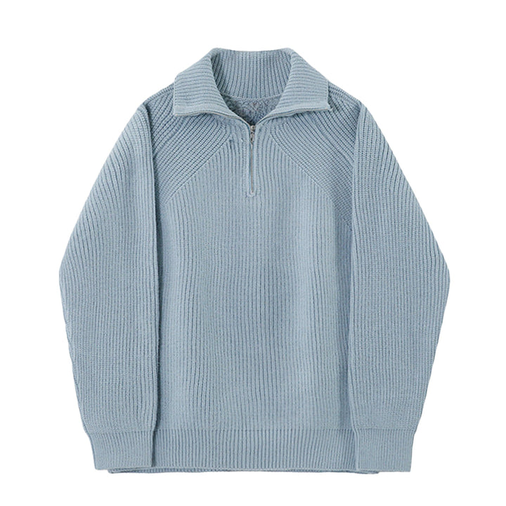 Lenoir™ | Pullover Azure con zip a quarti