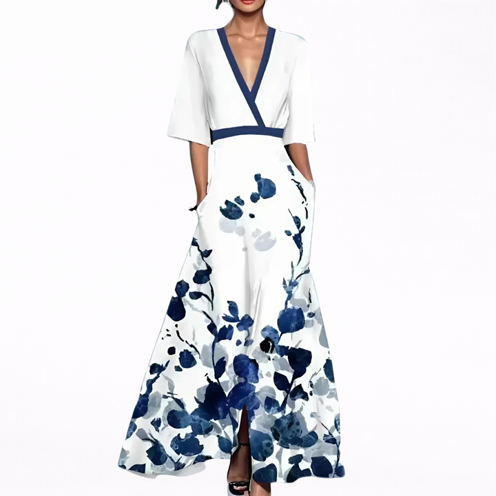 Valentina | Vestito Maxi Elegante con Scollatura Profonda