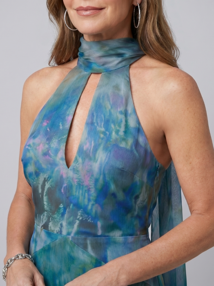 Juniper | Vestito Maxi Senza Maniche con Collo Halter